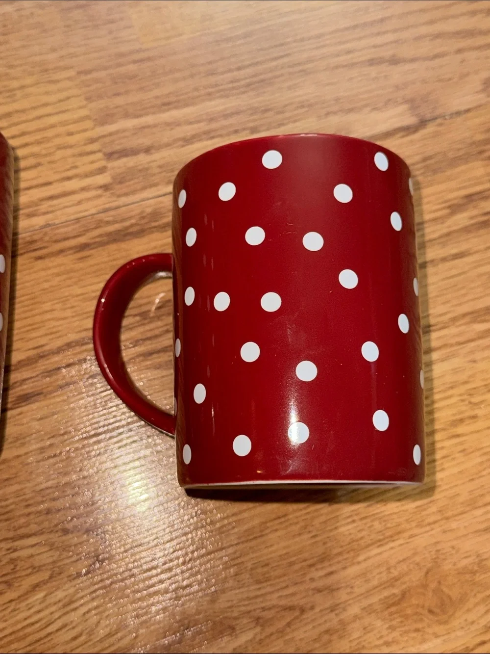 Crate & Barrel Festive Red Snowman Mug Set - 2 Holiday Coffee Mugs Cups